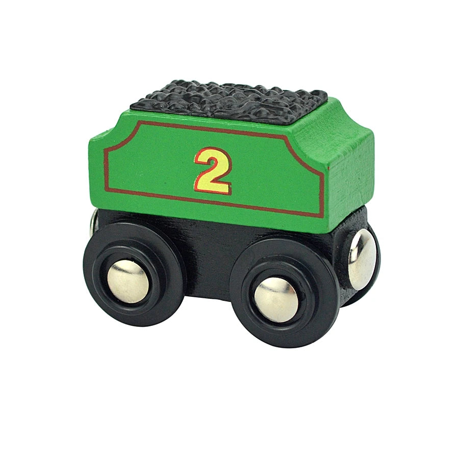 Wooden Magnetic Train Car Locomotive Toy Wood Railway