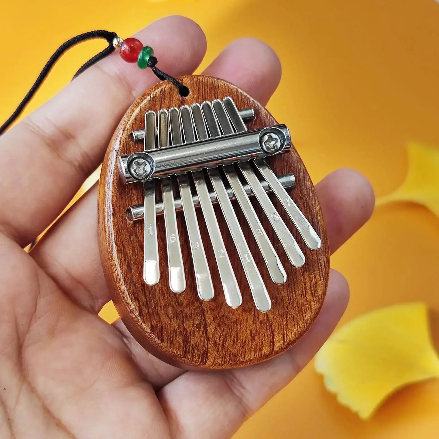 Wood Mini Thumb Piano Musical 8 Tones Portable