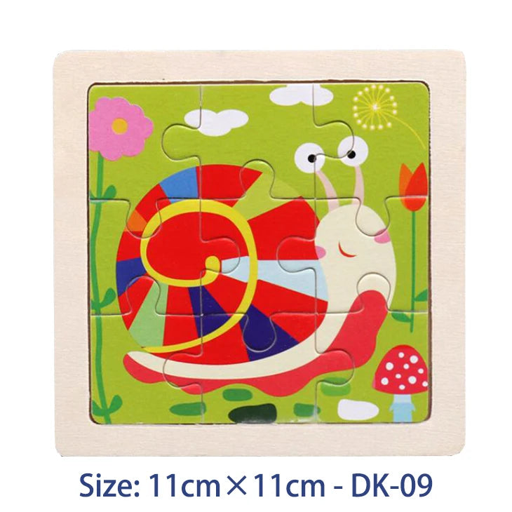 Kids Wooden Jigsaw Puzzle Games Cartoon