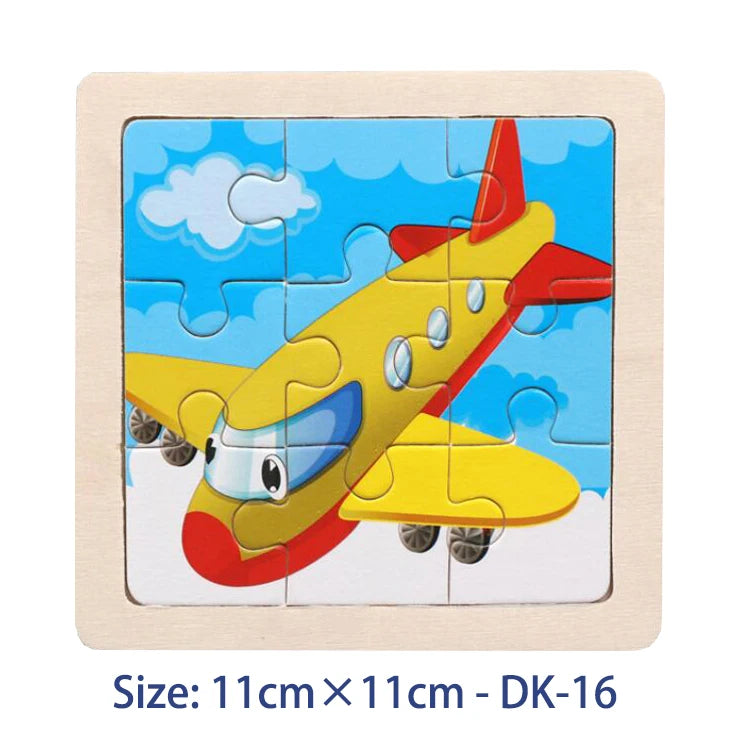 Kids Wooden Jigsaw Puzzle Games Cartoon