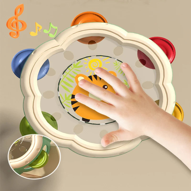 Baby Hand Drum Musical Instruments Tambourine Drum Shaking Rattles