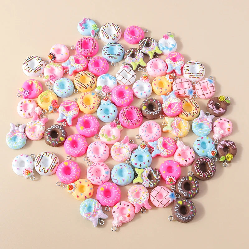 New In Mix Kawaii Sweet Dessert Pendant Lovely Donuts Charms