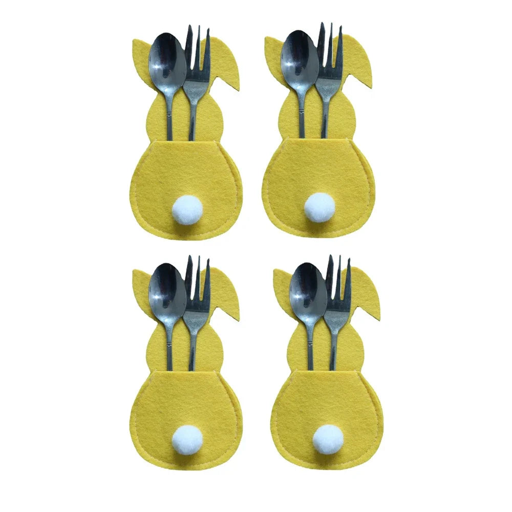 Easter Knife Fork Bags Non-woven Cartoon Sheep