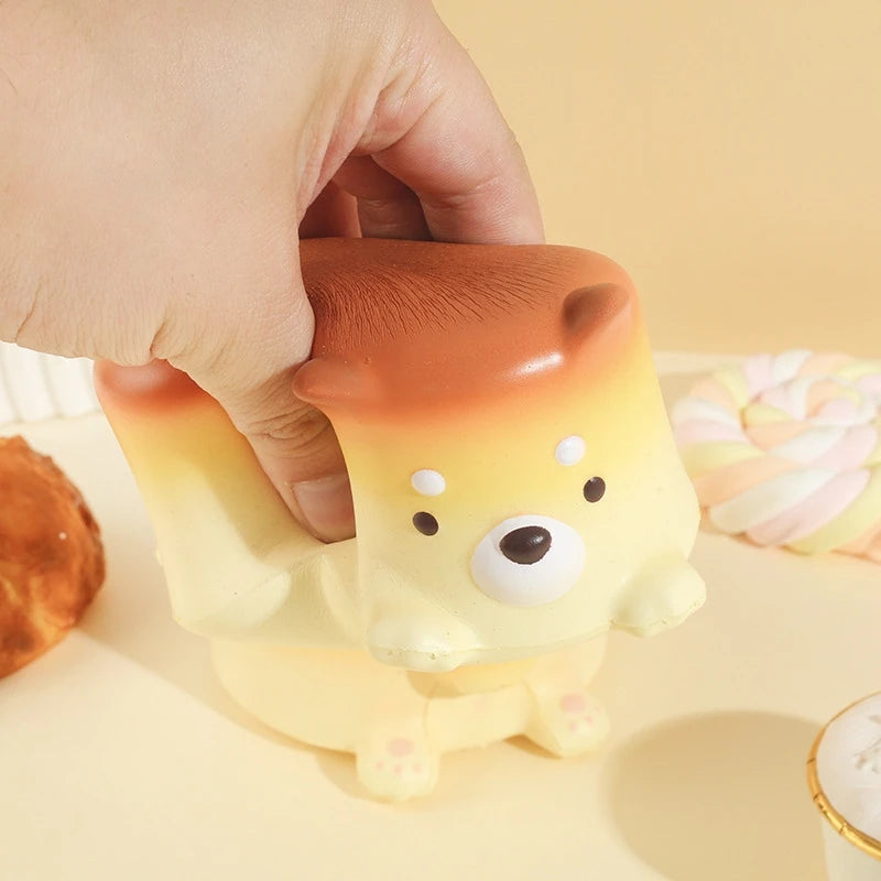 Cheese Puppy Cake Slow Rising Squeeze Toys