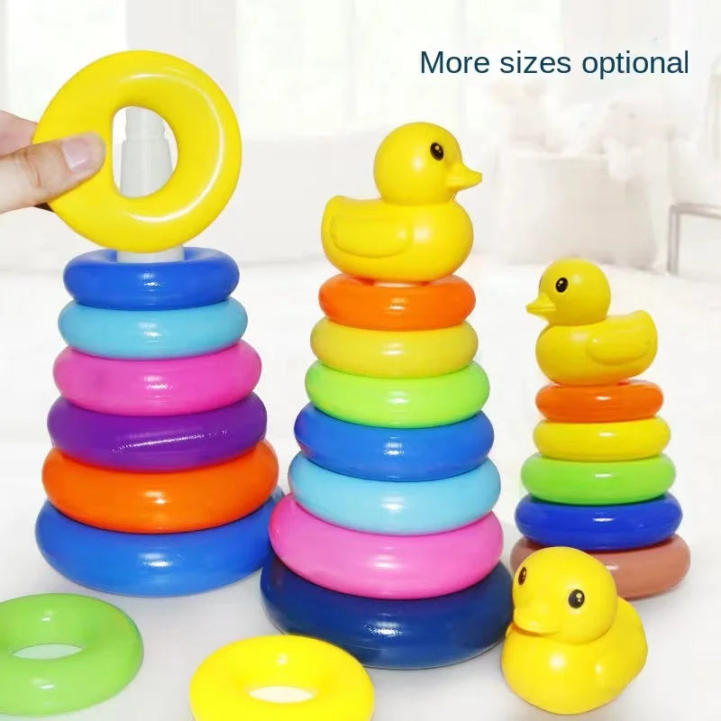 Baby puzzle development rainbow tower nesting