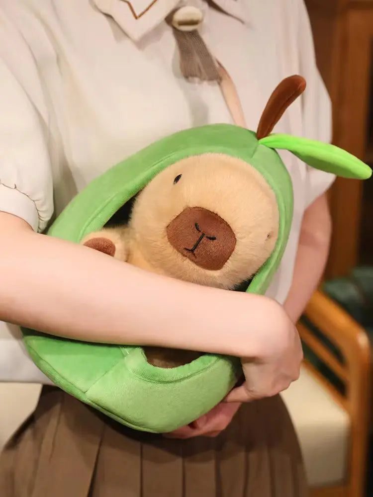 Capybara plush toys living in the fruit hut