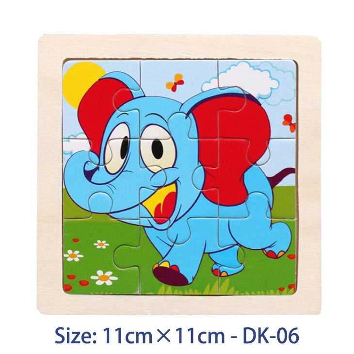 Kids Wooden Jigsaw Puzzle Games Cartoon