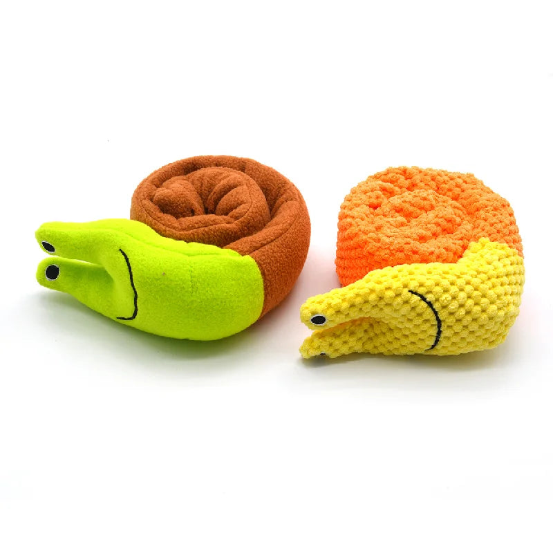 Snail Pet Plush Toy Dog Puzzle Feeder