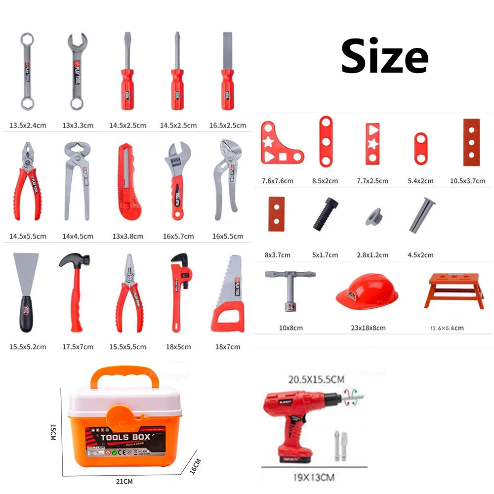 Pretend Tools Kit Toys 38/41 PCS Play Repair Tool Set