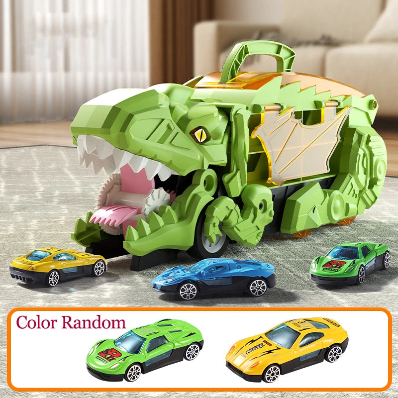 Alloy Dinosaur Transport Car Toy Large Inertial Car Carrier