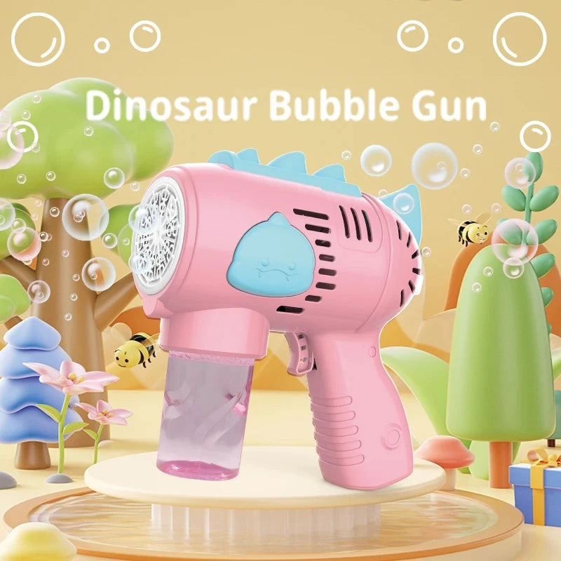 New Dinosaur Electric Automatic Light Bubble Machine