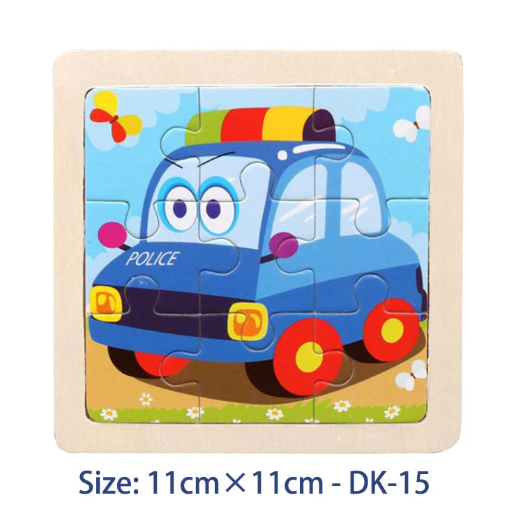 Kids Wooden Jigsaw Puzzle Games Cartoon