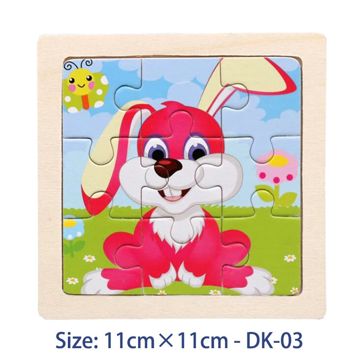 Kids Wooden Jigsaw Puzzle Games Cartoon