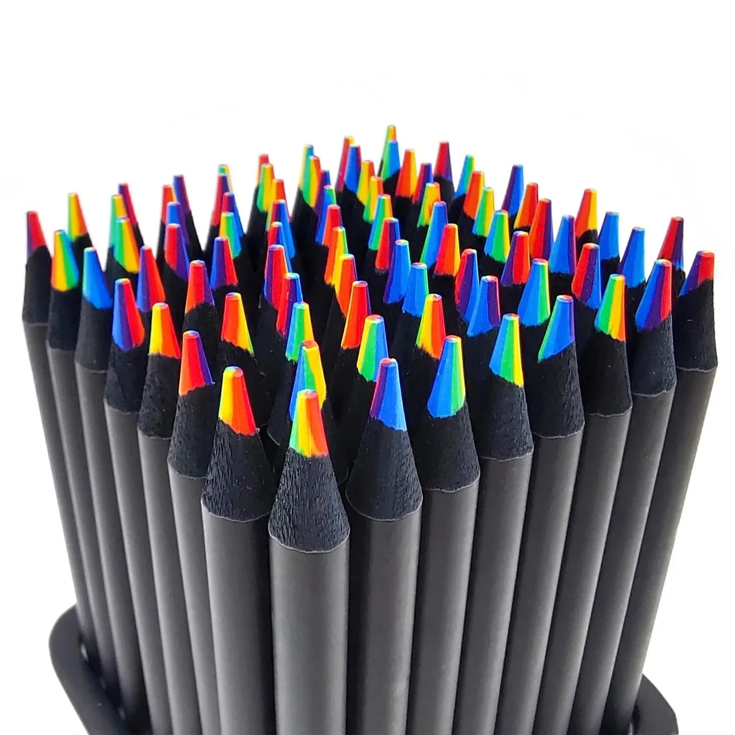 Colored Black Wood Pencils, 7 in 1 Rainbow Drawing Pencil