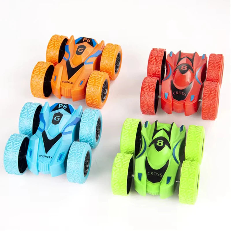 Double-sided inertia stunt rolling toy car