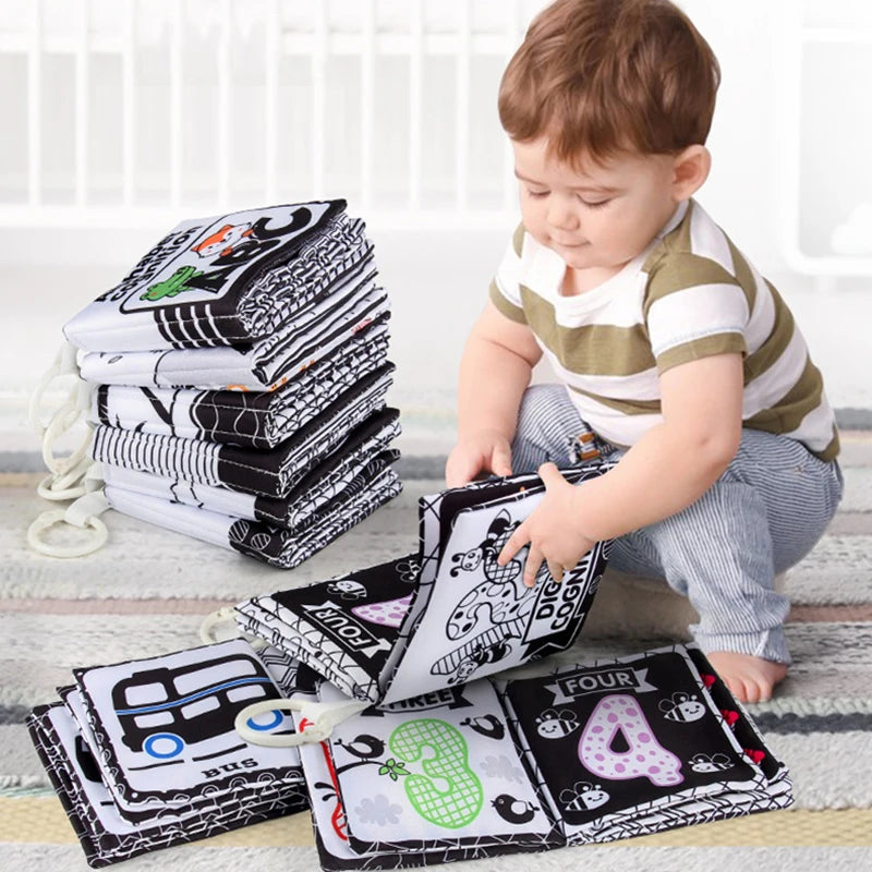 Soft Baby Clothes Book Sensory Toy Black and White