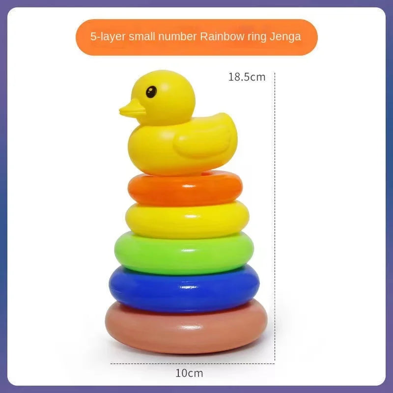 Baby puzzle development rainbow tower nesting