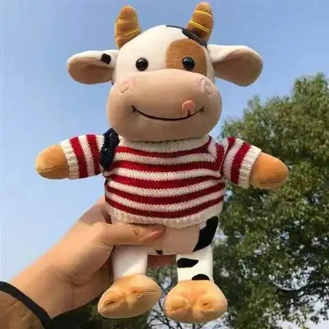 Cartoon Milk Cow Plush Doll Cute Simulation Cattle Animals