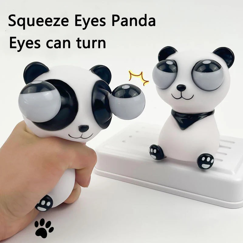 Funny Squeezing Panda Doll Eyeball Bursting