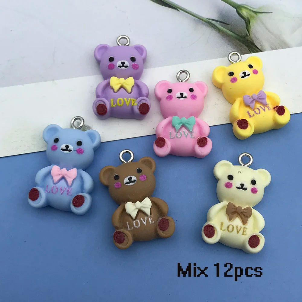 Mix Fruit Animals Flowers Resin Charms