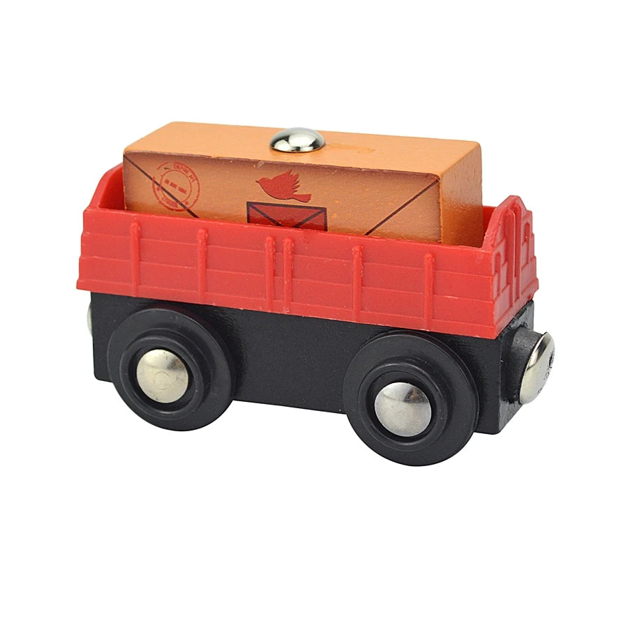 Wooden Magnetic Train Car Locomotive Toy Wood Railway