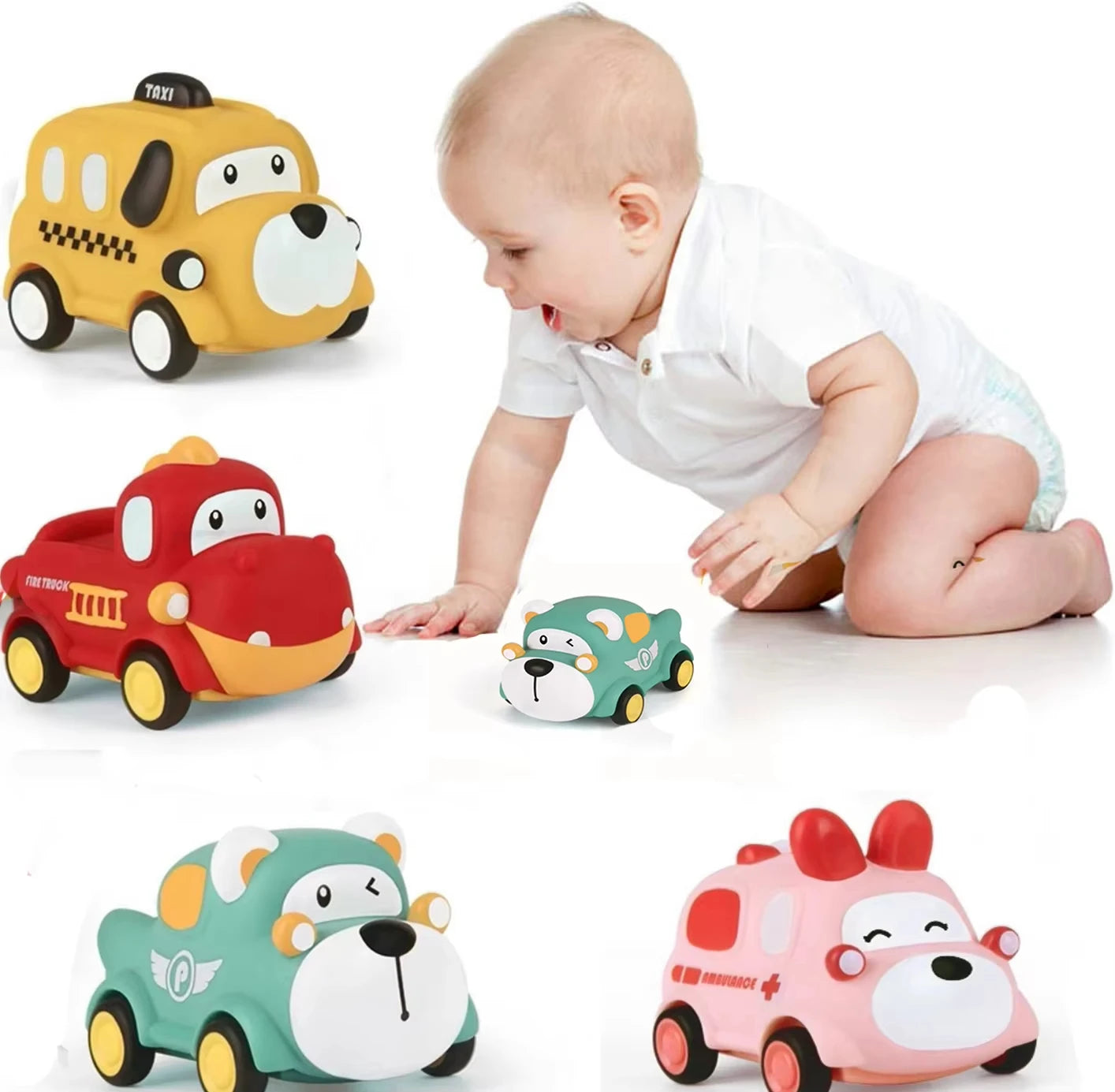 Soft Rubber Car Toys for Babies