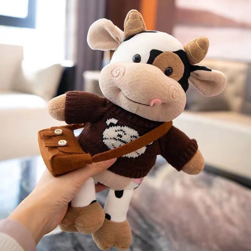 Cartoon Milk Cow Plush Doll Cute Simulation Cattle Animals