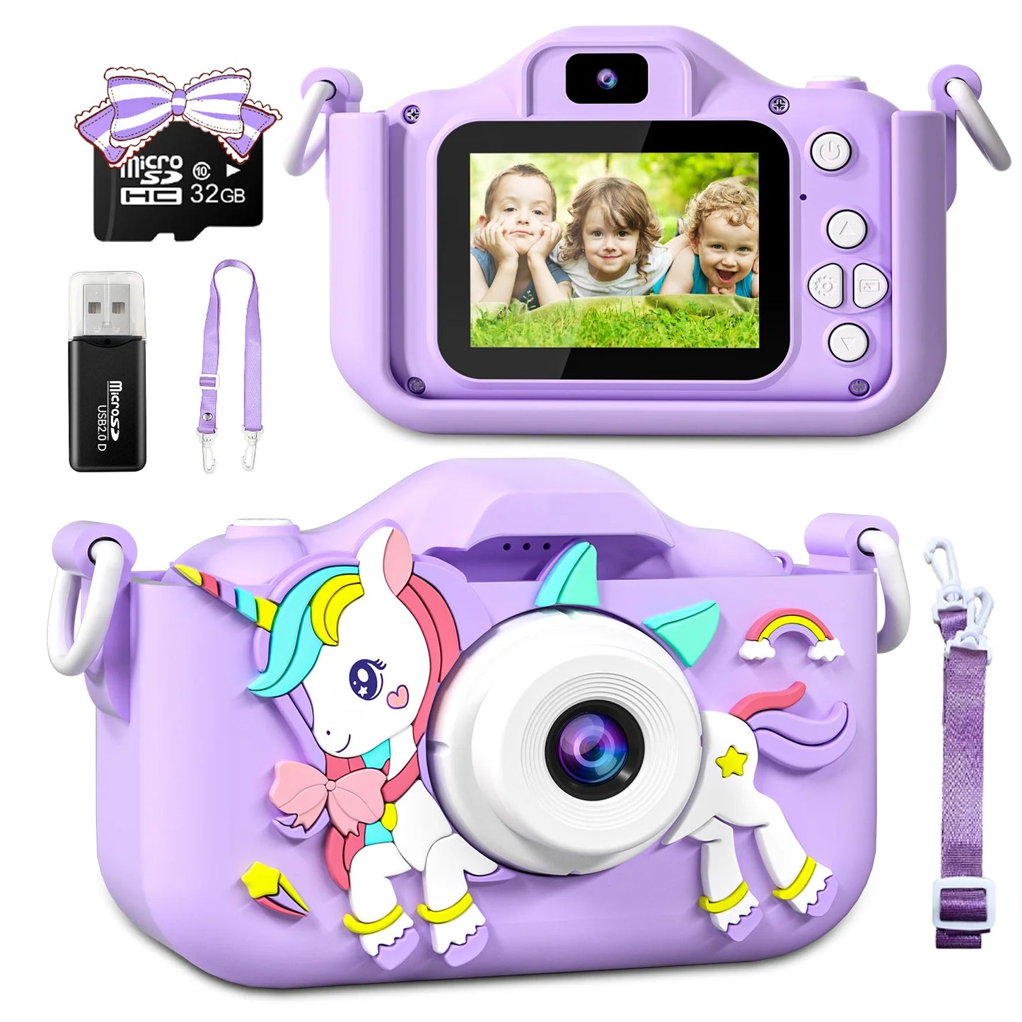 Kids Mini Camera Cartoon Unicorn Toys for Girls