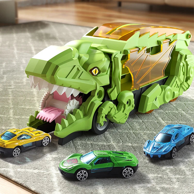 Alloy Dinosaur Transport Car Toy Large Inertial Car Carrier