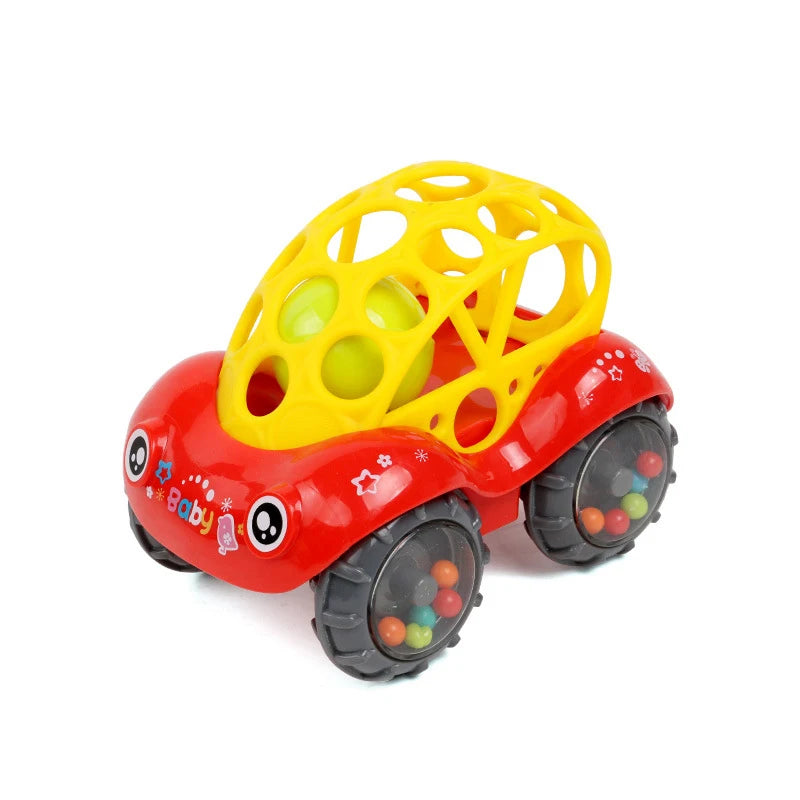 Soft Silicone Children Sensory Toy Cars Rubber Push and Go