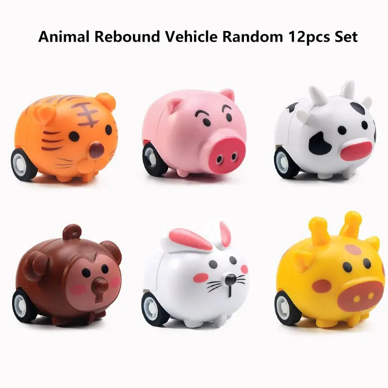 Cute Cartoon Animal Pull-Back Inertia Car