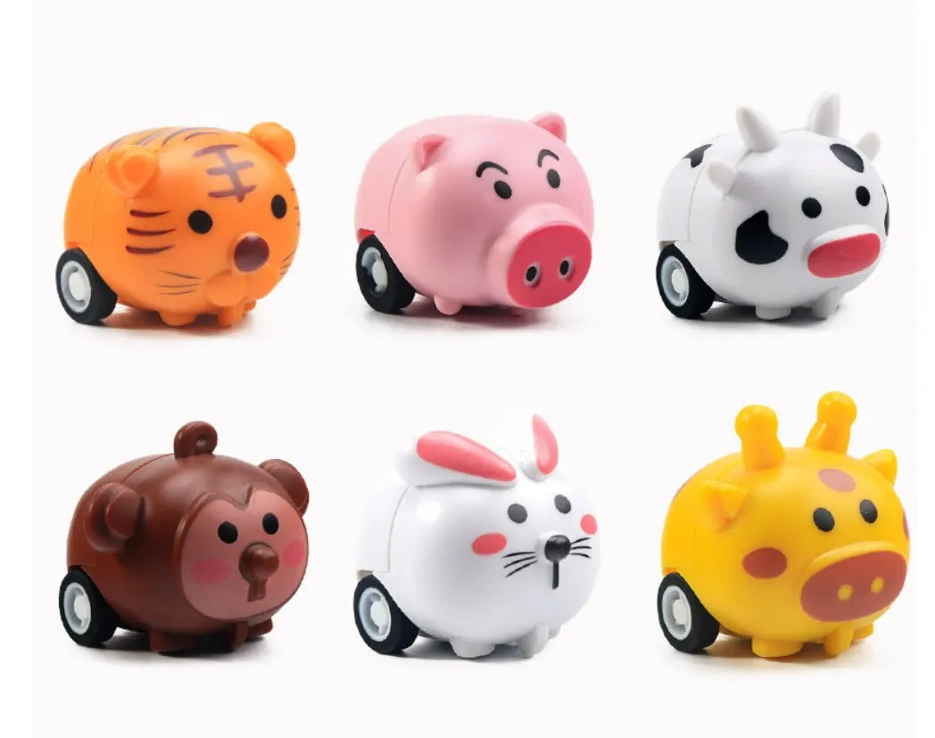 Cute Cartoon Animal Pull-Back Inertia Car