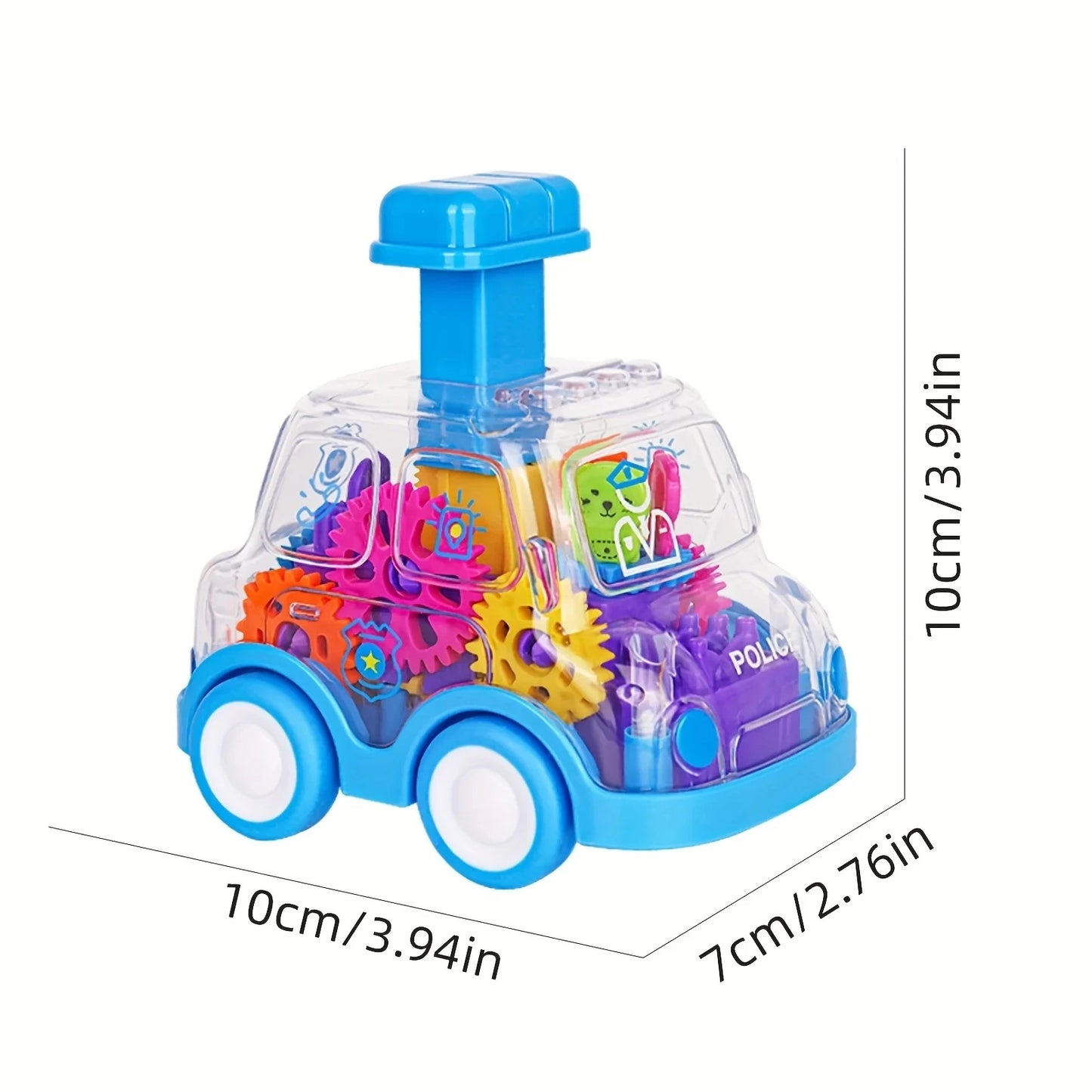 Baby Toy Cartoon Press Gear Car Toy