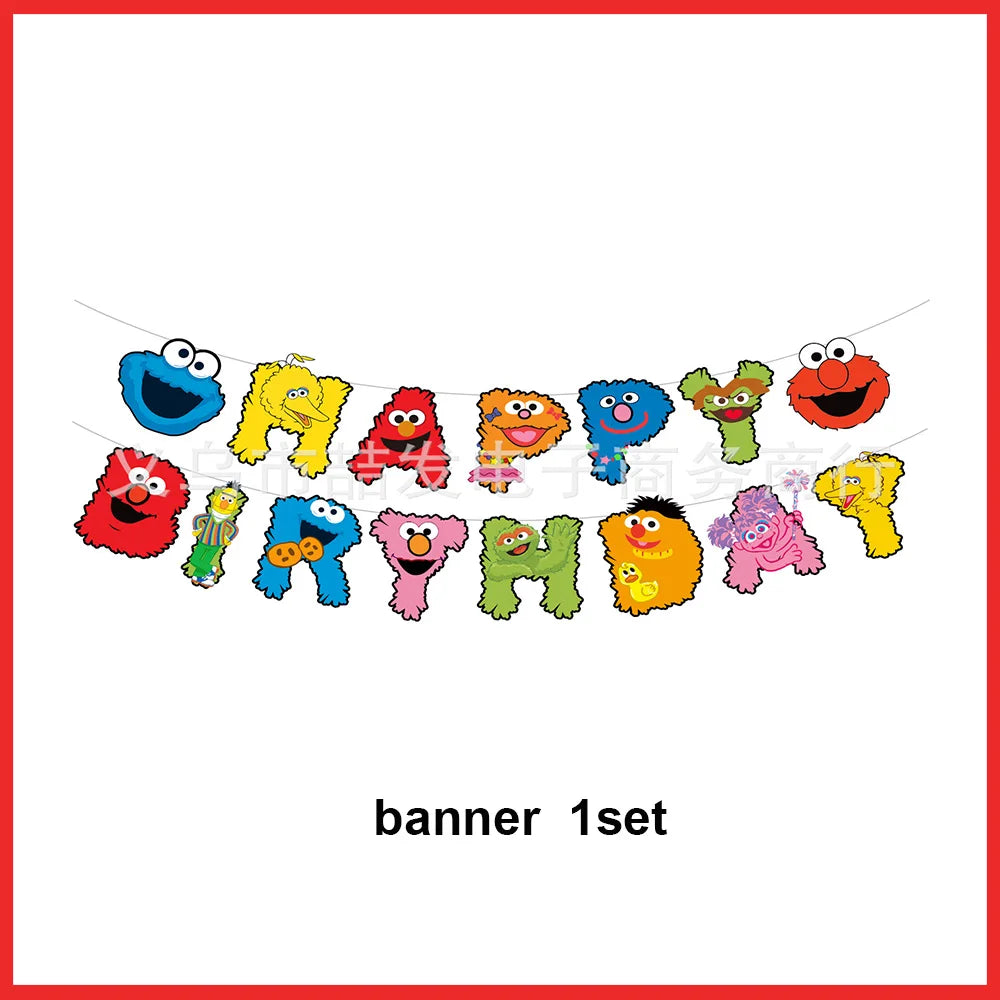 Cartoon Sesames Street Children's Birthday Party Decoration