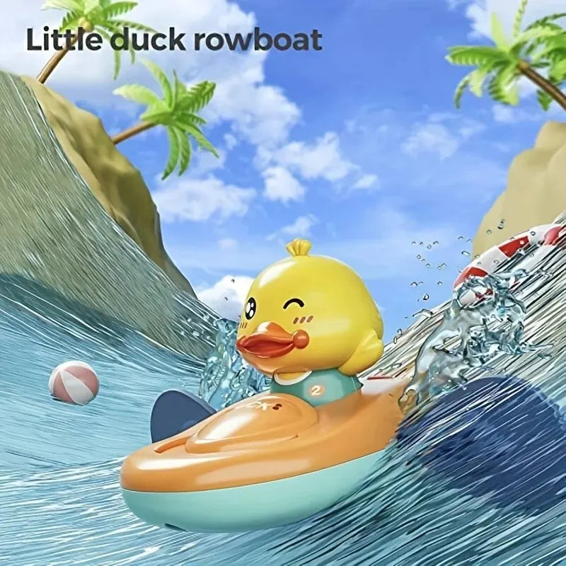 Little Yellow Duck Kayak Toy Swimming Pool Bathroom