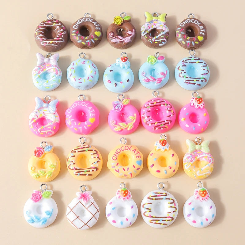 New In Mix Kawaii Sweet Dessert Pendant Lovely Donuts Charms