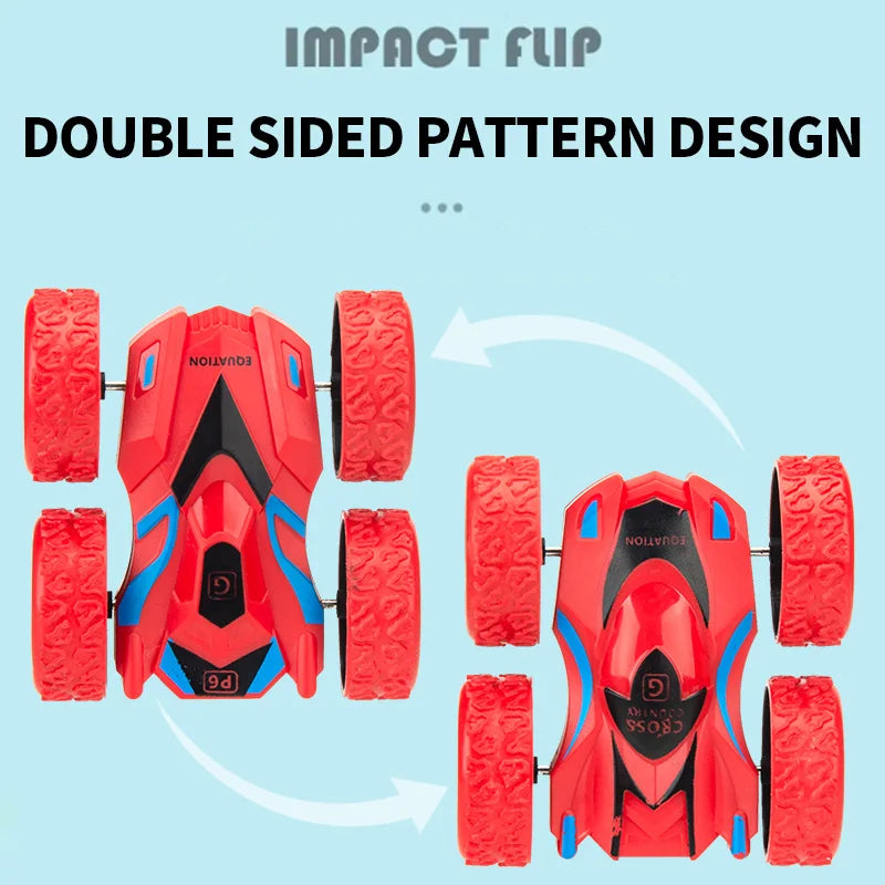 Double-sided inertia stunt rolling toy car