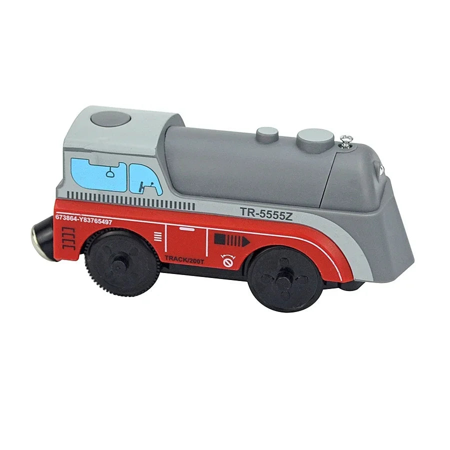 Wooden Locomotive Magnetic Electric Car Train Toys