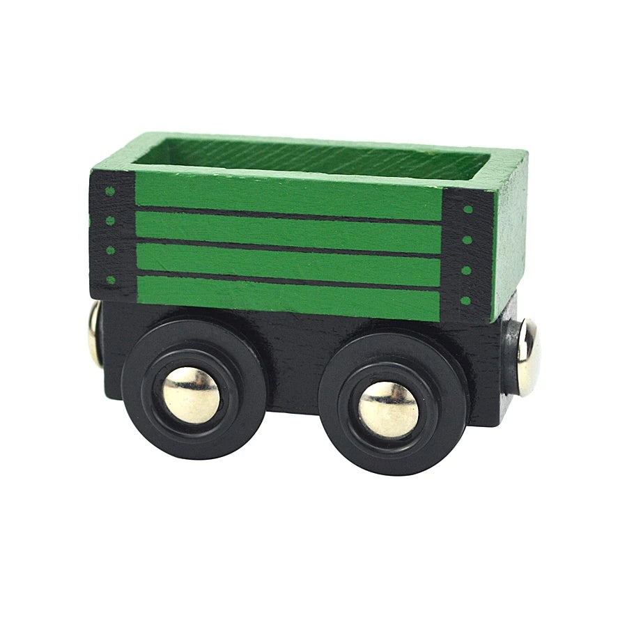 Wooden Magnetic Train Car Locomotive Toy Wood Railway