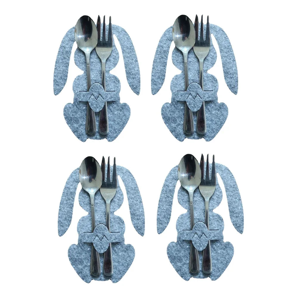 Easter Knife Fork Bags Non-woven Cartoon Sheep