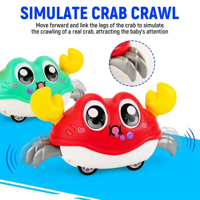 Crawling Crab Tummy Time Baby Sensory Toys Infant Learning Crawl