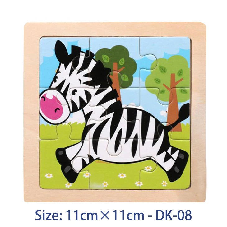 Kids Wooden Jigsaw Puzzle Games Cartoon