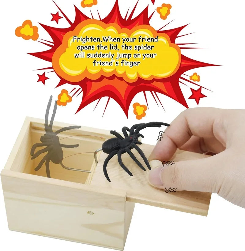 Spider Prank Box Pop Out Rubber Spider Handmade