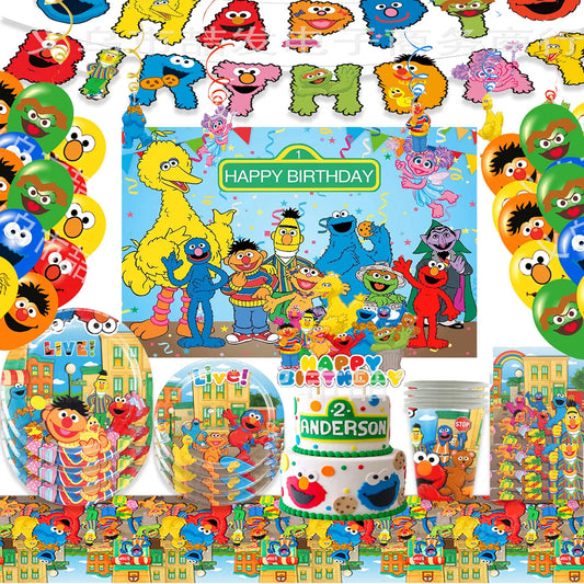 Cartoon Sesames Street Children's Birthday Party Decoration