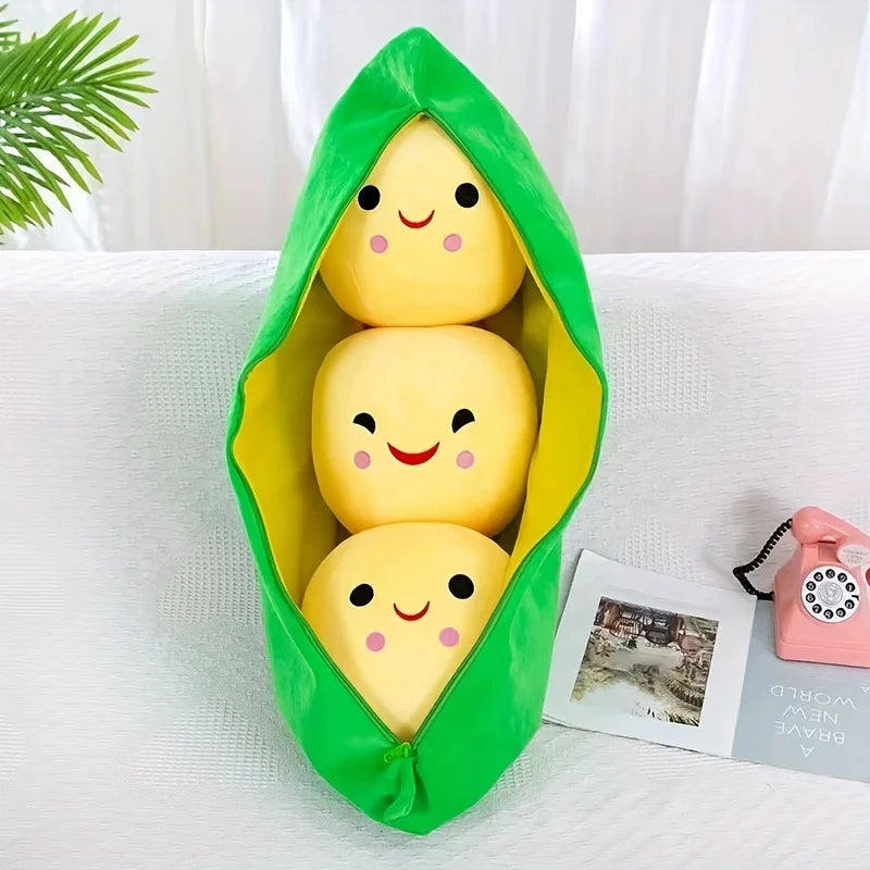 Cute Plush Peas Filled Plant Toy Creative Pea