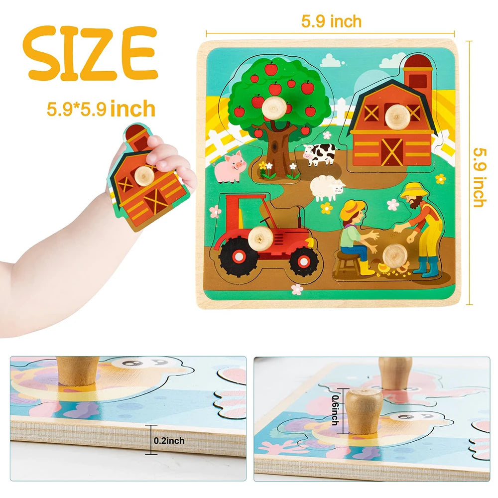 Peg Puzzle Parent-children Interactive Knob