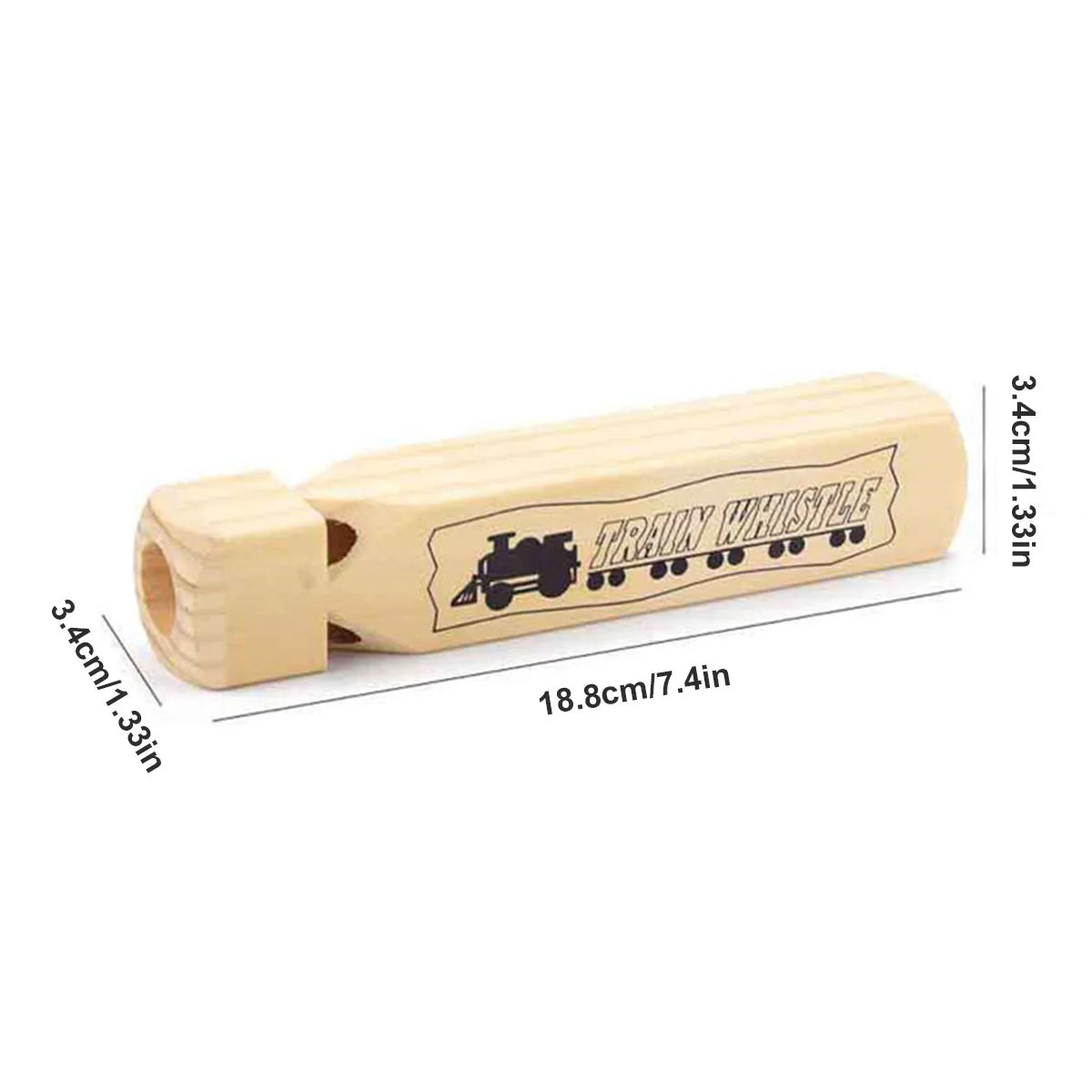 Wooden Train Whistle Music Kids Wood