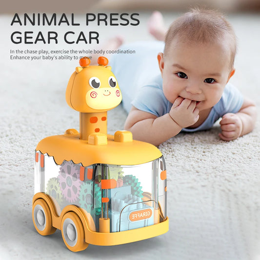 Press Gear Car Children's Toy Car Pull Back Boy Children