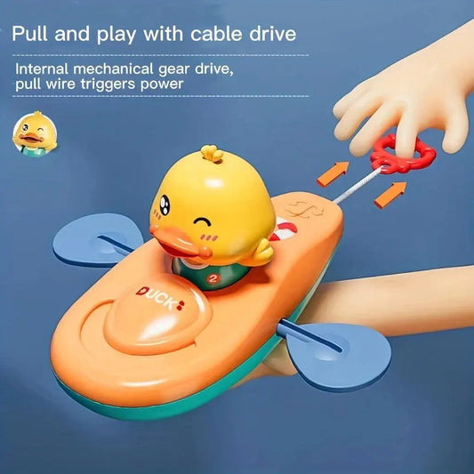 Little Yellow Duck Kayak Toy Swimming Pool Bathroom