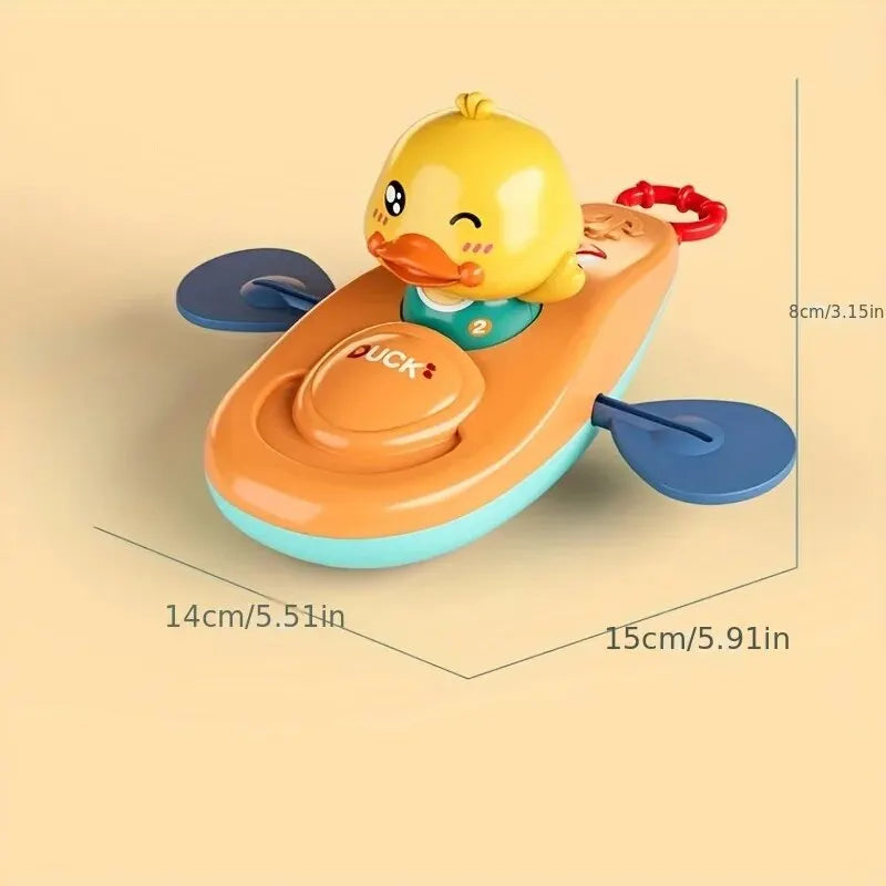 Little Yellow Duck Kayak Toy Swimming Pool Bathroom